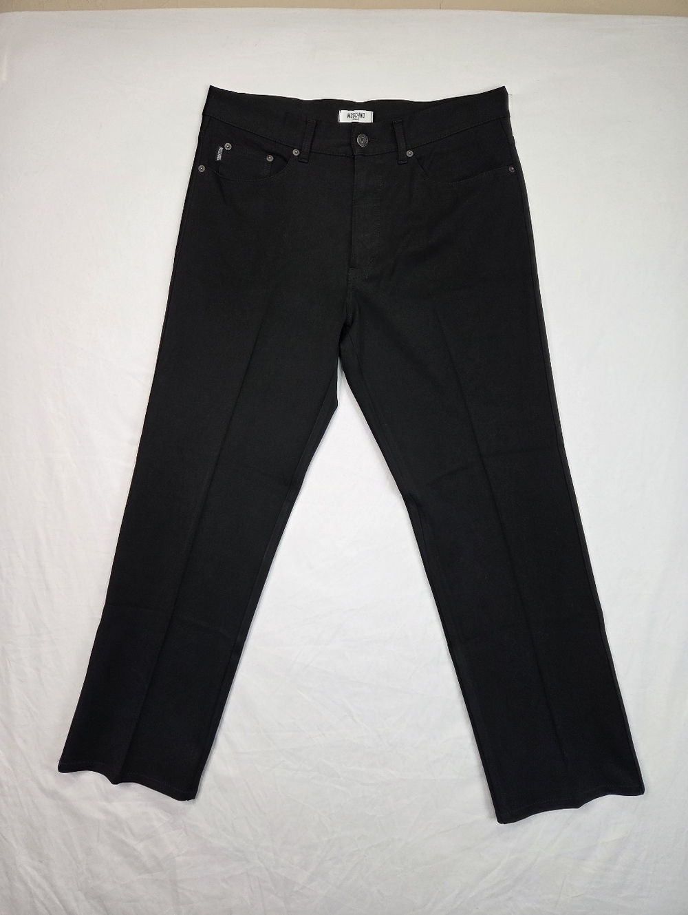 Moschino Men’s Black Dress Pants Slim Straight Stretch Size‎ 34